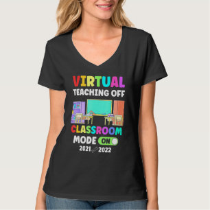 Zurück zur virtuellen Lehre der Schule im Unterric T-Shirt