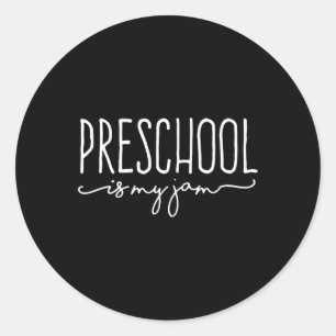 Zurück zur Vorschule: Meine Jam-Pre-K-Lehrer Runder Aufkleber
