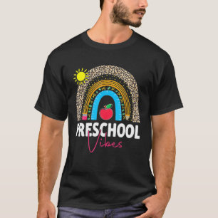 Zurück zur Vorschule Vibes Rainbow Leopard Tee