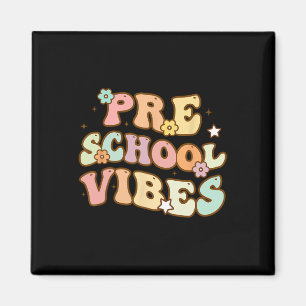 Zurück zur Vorschule Vibes Retro Studentenlehrer Magnet