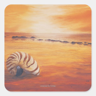 Zurückbleiben Quadratischer Aufkleber