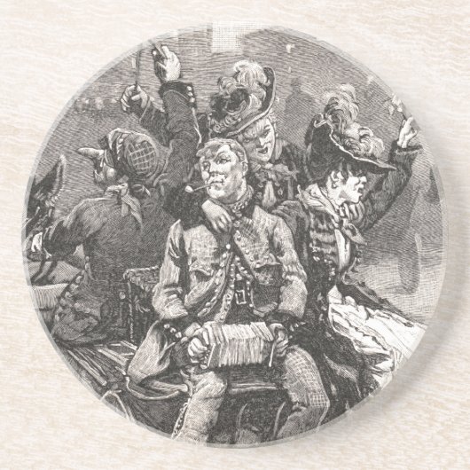 Zurückbringen vom Derby Sandstein Untersetzer (Vorne)