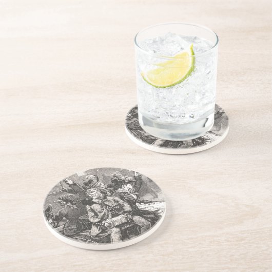 Zurückbringen vom Derby Sandstein Untersetzer (Seite)