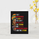 zurückflüstern Ich bin der Sturm Bhm Stolz Afrikan Karte (Gelbe Blume)