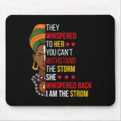 zurückflüstern Ich bin der Sturm Bhm Stolz Afrikan Mousepad (Vorne)