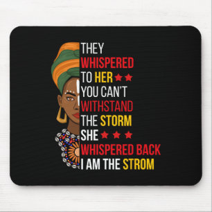 zurückflüstern Ich bin der Sturm Bhm Stolz Afrikan Mousepad