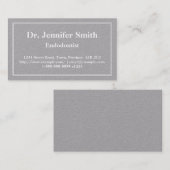 Zurückgehaltene u. grundlegende visitenkarte (Vorne/Hinten)