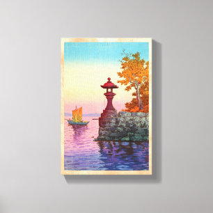 Zurückgehendes Segelboot an Yabase Tsuchiya Koits Leinwanddruck