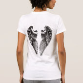 Zurückgekauftes Flügel-Mädchen T T-Shirt (Rückseite)