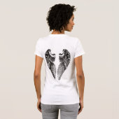 Zurückgekauftes Flügel-Mädchen T T-Shirt (Schwarz voll)