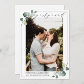 Zurückgestellt Ändern Sie das Datum Eukalyptus-Hoc Ankündigung (Vorne/Hinten)