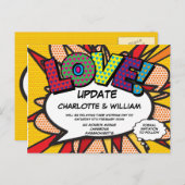 Zurückgestellt Ändern Sie die LIEBE Comic Book Ankündigungspostkarte (Vorne/Hinten)