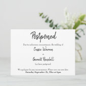 "Zurückgestellt" Ankündigung der Hochzeitsfeier (Stehend Vorderseite)