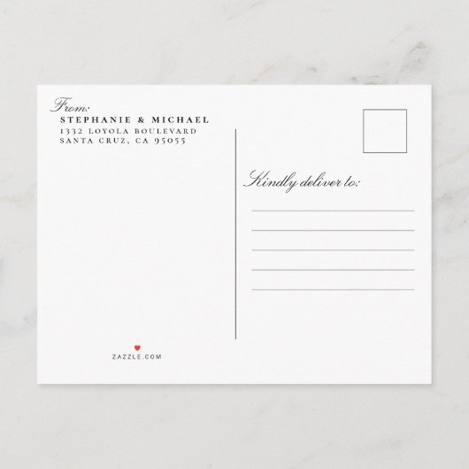 Zurückgestellt Ankündigung von Elegant Script Wedd (Rückseite)