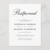 Zurückgestellt Ankündigung von Elegant Script Wedd (Vorderseite)