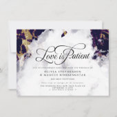 Zurückgestellt Wedding Deep Amethyst Wasserfarbe G Einladung (Vorderseite)