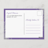 Zurückgestellte Ankündigung Silberne Lila 1. Kommu Postkarte (Rückseite)