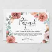 Zurückgestellte Ereignisankündigung Dusty Blue Pea Einladung (Vorderseite)