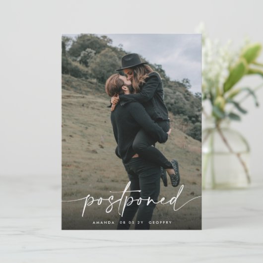 Zurückgestellte Hochzeit Ändern Sie den QR-CODE fü Save The Date (Stehend Vorderseite)