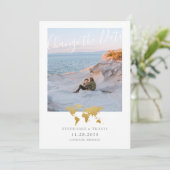 Zurückgestellte Hochzeit in Urlaubsort Gold Map Fo Ankündigung (Stehend Vorderseite)