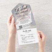 Zurückgestellte QR-Code für die Hochzeitempfehlung All In One Einladung (Abreißen)