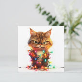 zurückgetreten Festive Grump Feiertagskarte (Stehend Vorderseite)