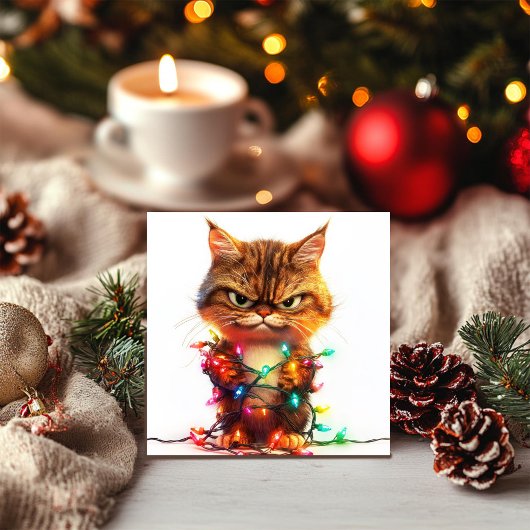 zurückgetreten Festive Grump Feiertagskarte