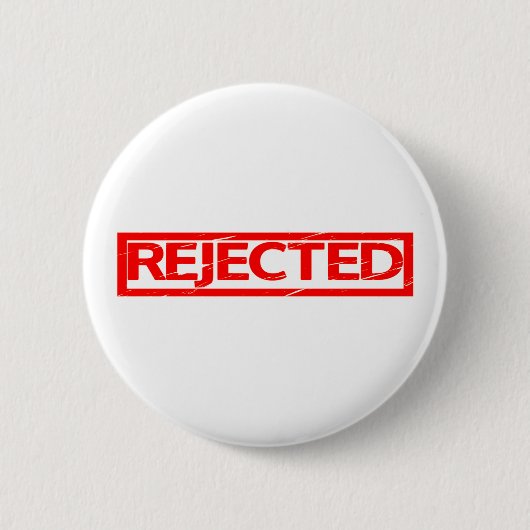 Zurückgewiesene Briefmarke Button (Vorderseite)