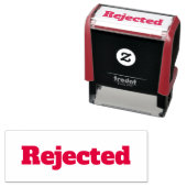 Zurückgewiesene einfache Briefmarke Permastempel (Beispiel)