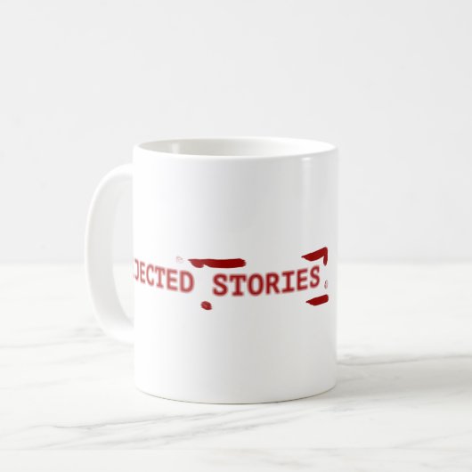 Zurückgewiesene Geschichten-Tasse Kaffeetasse (Vorderseite Links)