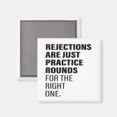 Zurückgewiesene Zitate ermutigen Word Text Art Magnet (Vorderseite/Rückseite)