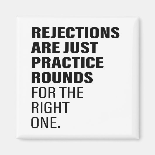 Zurückgewiesene Zitate ermutigen Word Text Art Magnet (Vorne)