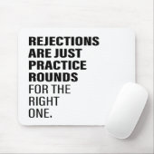 Zurückgewiesene Zitate ermutigen Word Text Art Mousepad (Mit Mouse)