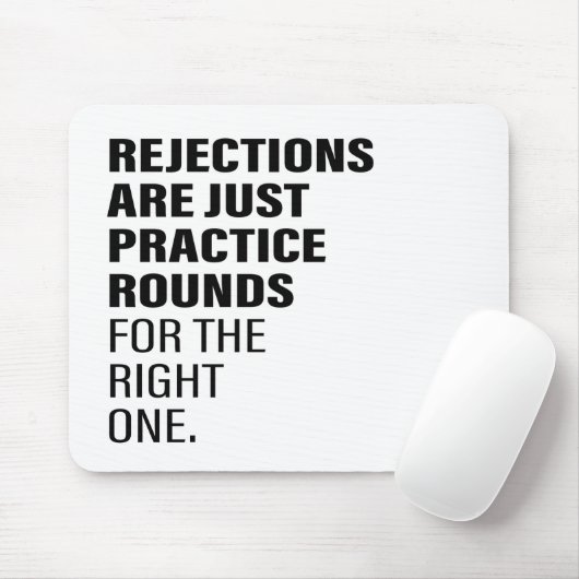 Zurückgewiesene Zitate ermutigen Word Text Art Mousepad (Mit Mouse)