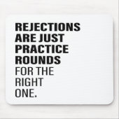 Zurückgewiesene Zitate ermutigen Word Text Art Mousepad (Vorne)