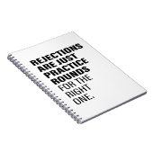 Zurückgewiesene Zitate ermutigen Word Text Art Notizblock (Rechte Seite)