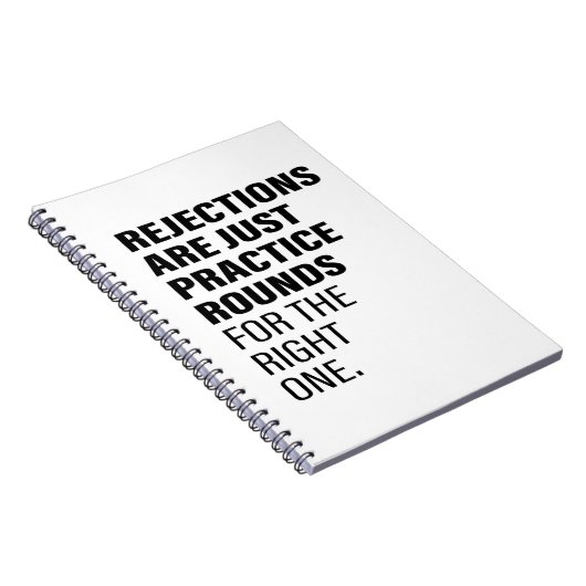 Zurückgewiesene Zitate ermutigen Word Text Art Notizblock (Rechte Seite)