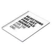 Zurückgewiesene Zitate ermutigen Word Text Art Notizblock (Linke Seite)