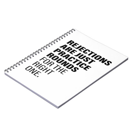 Zurückgewiesene Zitate ermutigen Word Text Art Notizblock (Linke Seite)