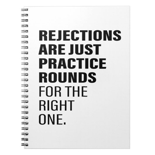 Zurückgewiesene Zitate ermutigen Word Text Art Notizblock (Vorderseite)