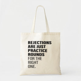 Zurückgewiesene Zitate ermutigen Word Text Art Tragetasche