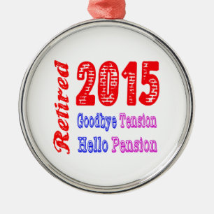 Zurückgezogen 2015, Auf Wiedersehen Ornament Aus Metall