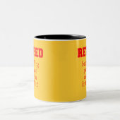 Zurückgezogen aber, als Schmerz im Hintern Zweifarbige Tasse (Mittel)