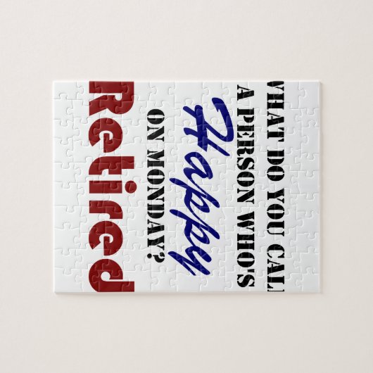 Zurückgezogen auf lustigem Ruhestand Montages Puzzle (Horizontal)