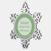 Zurückgezogen: Auf Wiedersehen Spannung, hallo Schneeflocken Zinn-Ornament (Rechts)