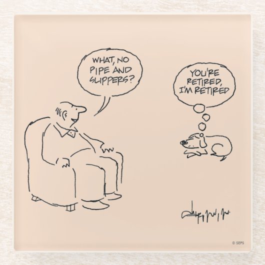 Zurückgezogen Glasuntersetzer (Vorderseite)