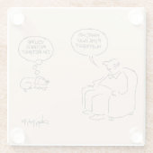 Zurückgezogen Glasuntersetzer (Rückseite)