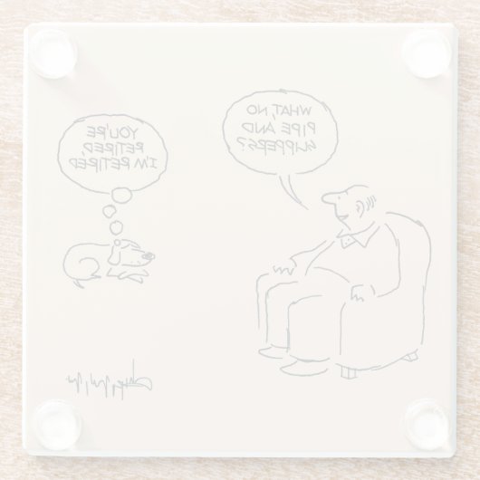 Zurückgezogen Glasuntersetzer (Rückseite)