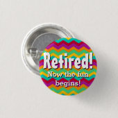 Zurückgezogen, jetzt fängt der Spaß, Zickzack Button (Vorne & Hinten)