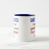 Zurückgezogen oder ermüdet? zweifarbige tasse (Mittel)